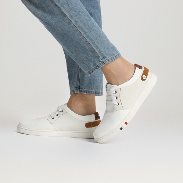 Men's Modern Casual Fashion Sneakers - WHITE - 7
